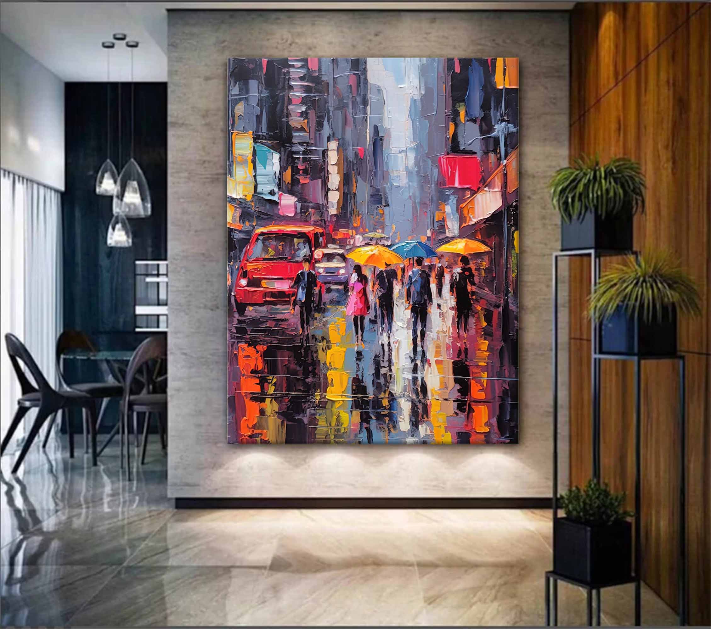 Wall Art Architecture Impasto Expressionist Urban