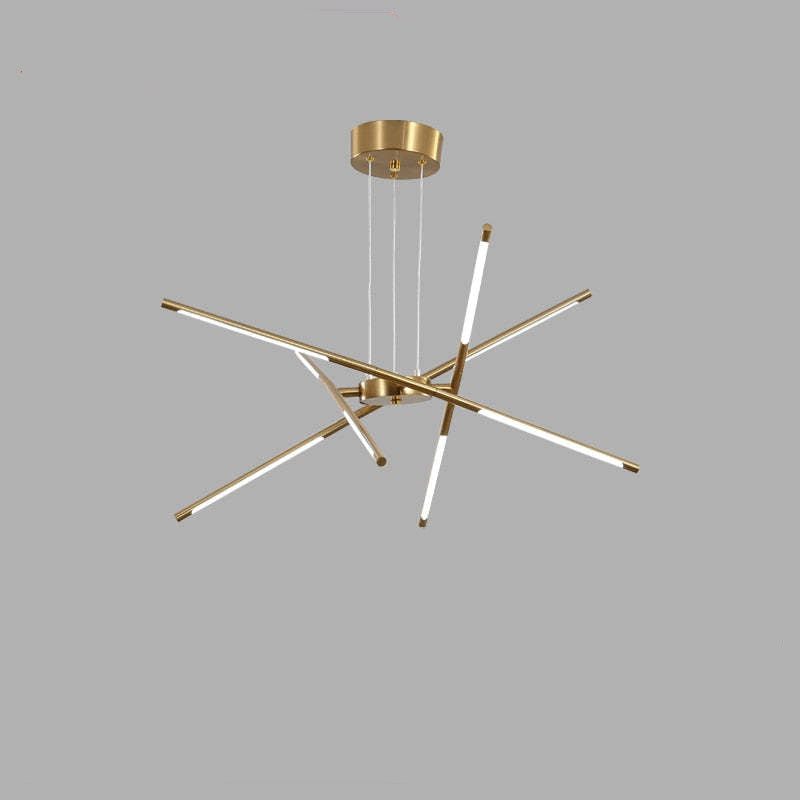 Arisha Pendant Light, Black/Gold, 6/8/10/12 Heads - Neutralighting