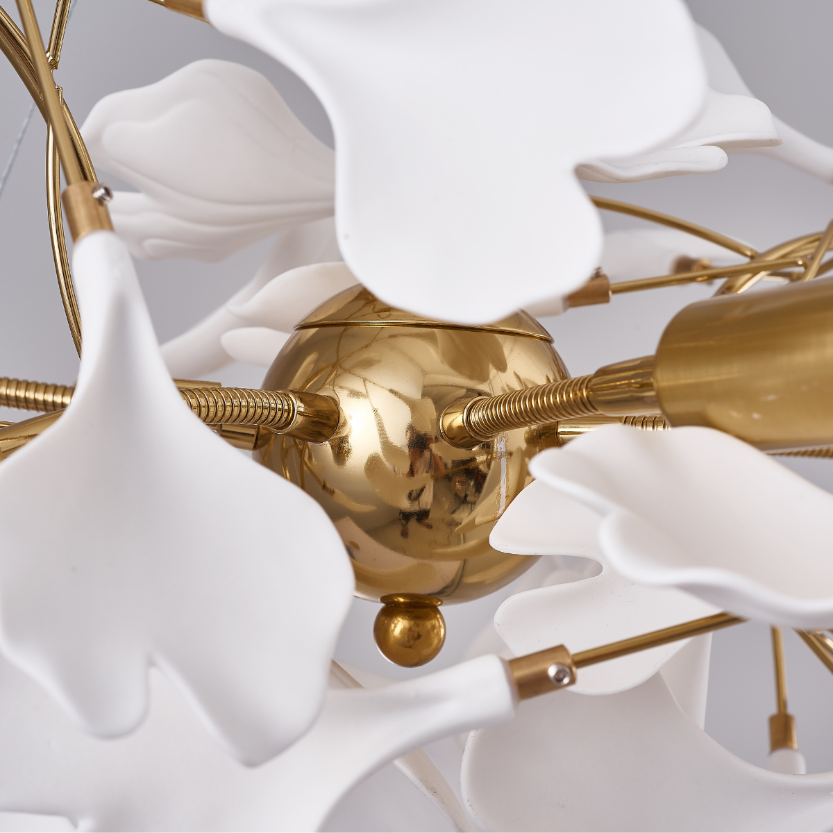 Olivia Luxury Ceramic Chandelier Large Foyer, Gingko leaf, Living Room - Neutralighting