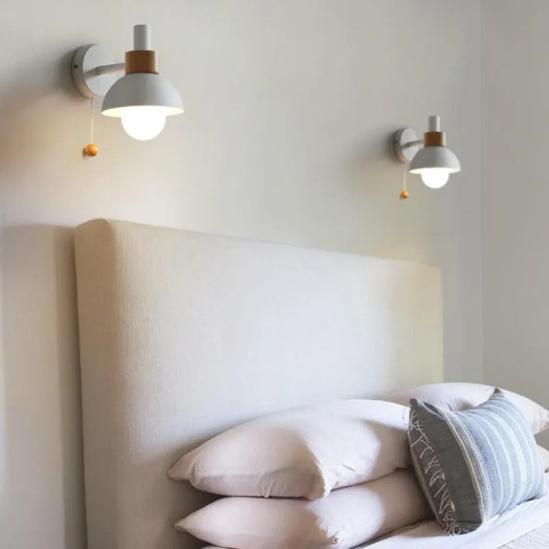 Valentina Modern LED Wall Lamp Metal Glass Bedroom White/Yellow/Pink/Green - Neutralighting