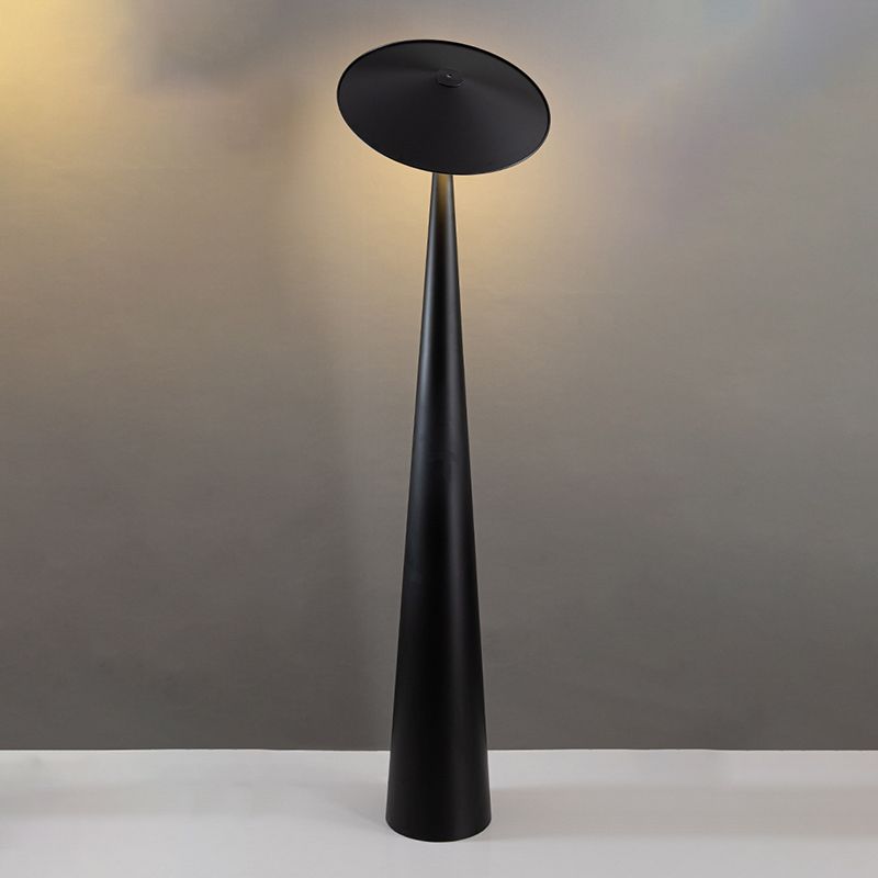 Salgado Modern Saucer Shaped Metal Floor Lamp,Black - Neutralighting