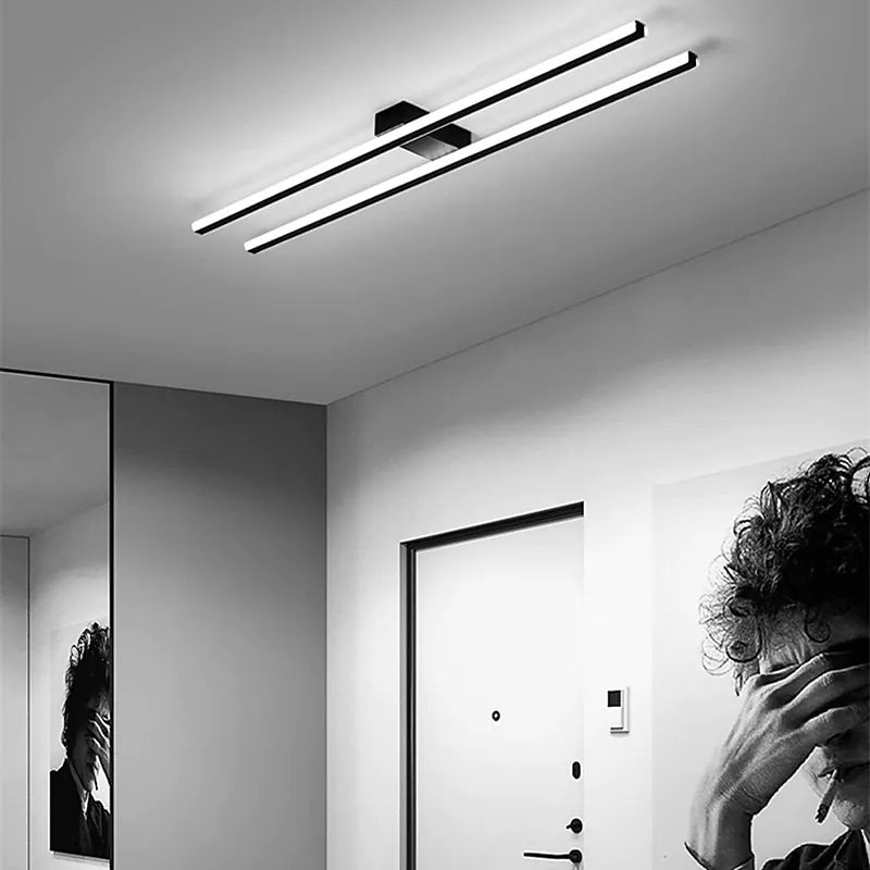 Arisha Modern Minimaliste Flush Mount Ceiling Light, Double-Linear - Neutralighting