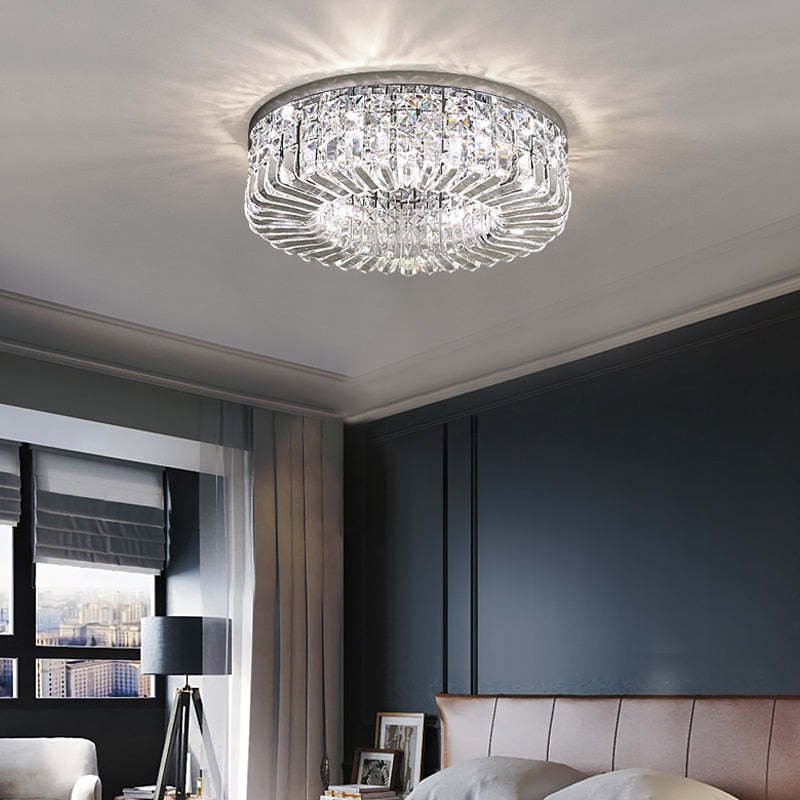 Kristy Luxury Flush Mount Metal/Crystal Ceiling Light