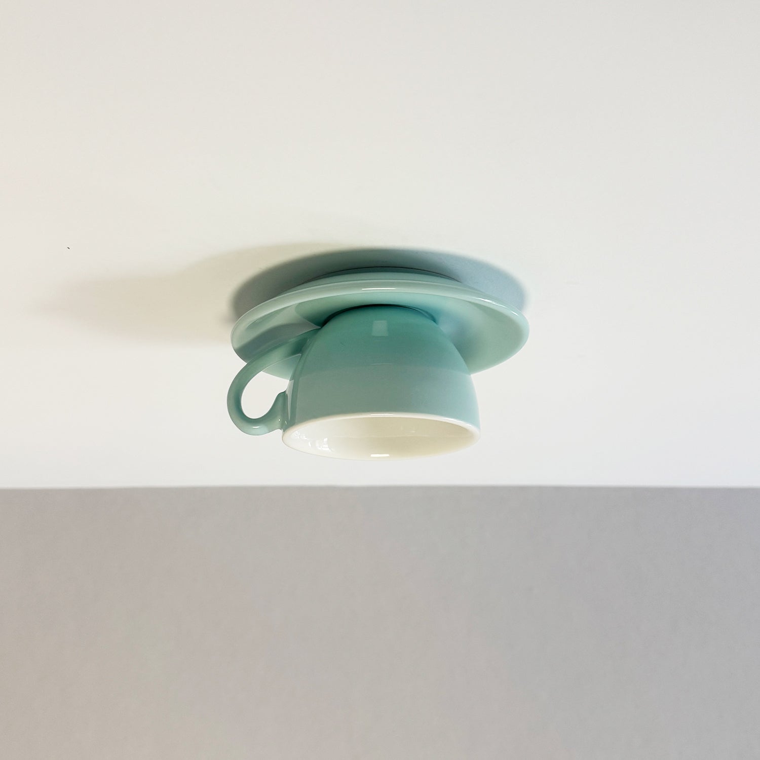 Aria Modern Coffee Cups Ceramic Flush Ceiling Lighting - Neutralighting