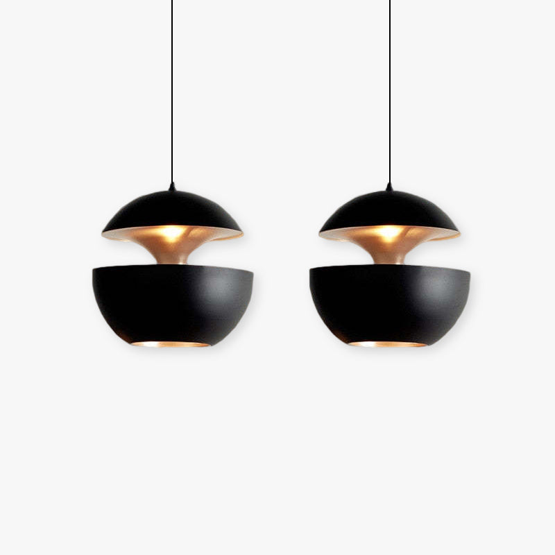 Arisha Metal Modern Pendant Light, Black / White - Neutralighting