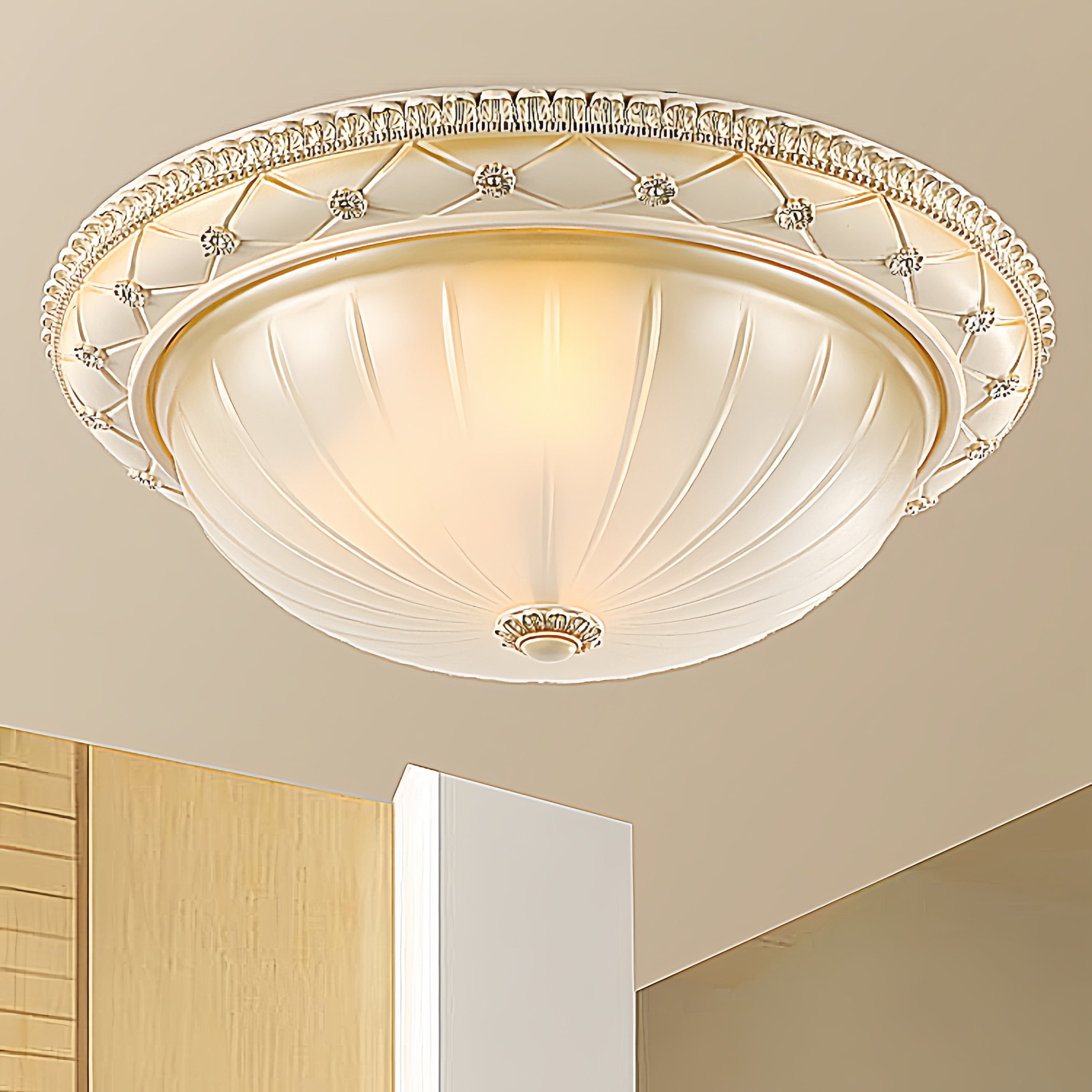 Silva Minimalist Flush Mount Ceiling Light Resin Living Room - Neutralighting