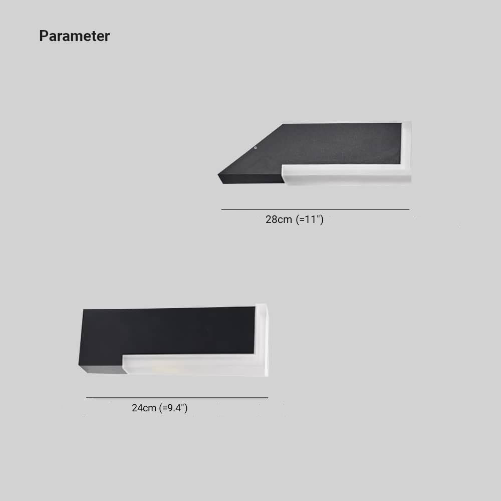Ray Modern Geometric Acrylic Outdoor Wall Lamp, Black - Neutralighting
