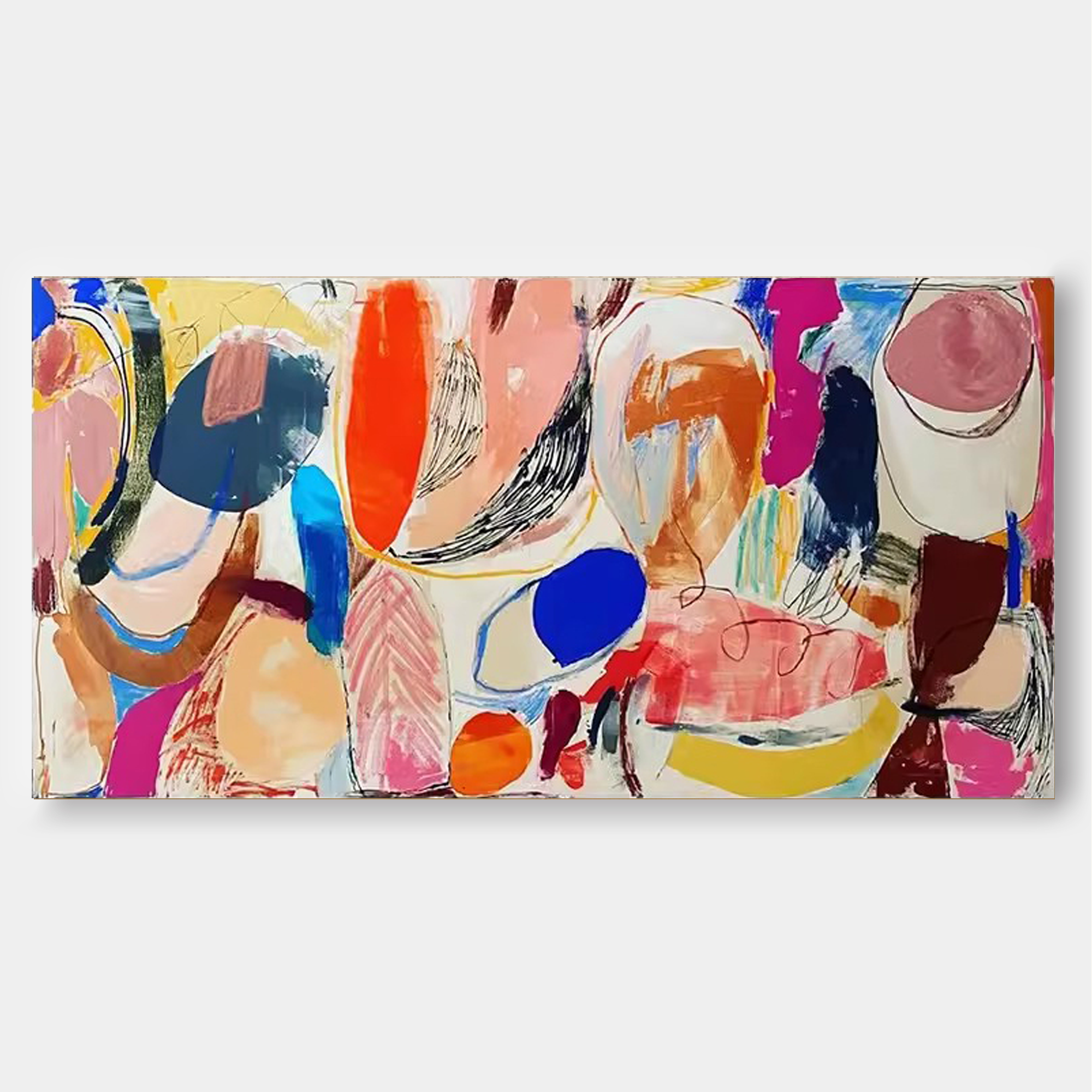 Abstract Canvas Art AB062 - Neutralighting
