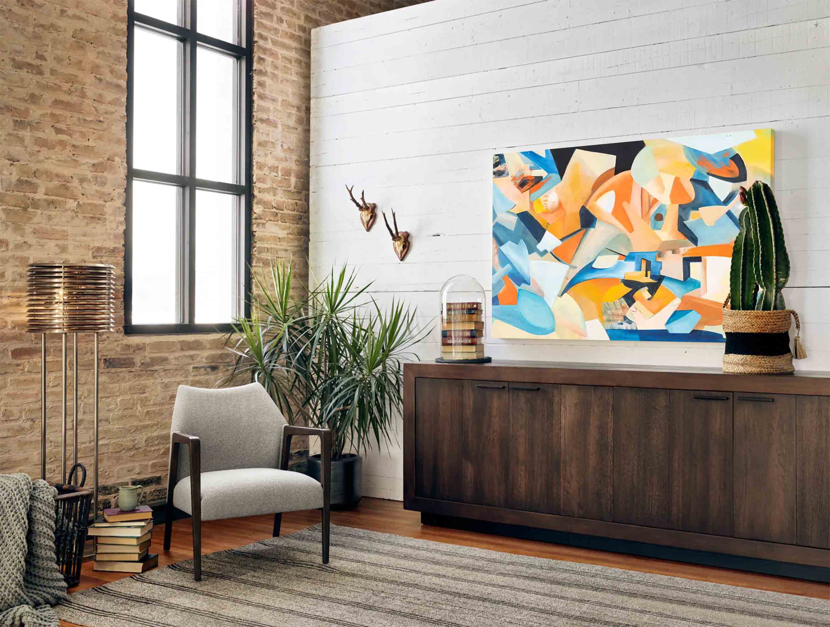 Abstract Canvas Art AB065 - Neutralighting