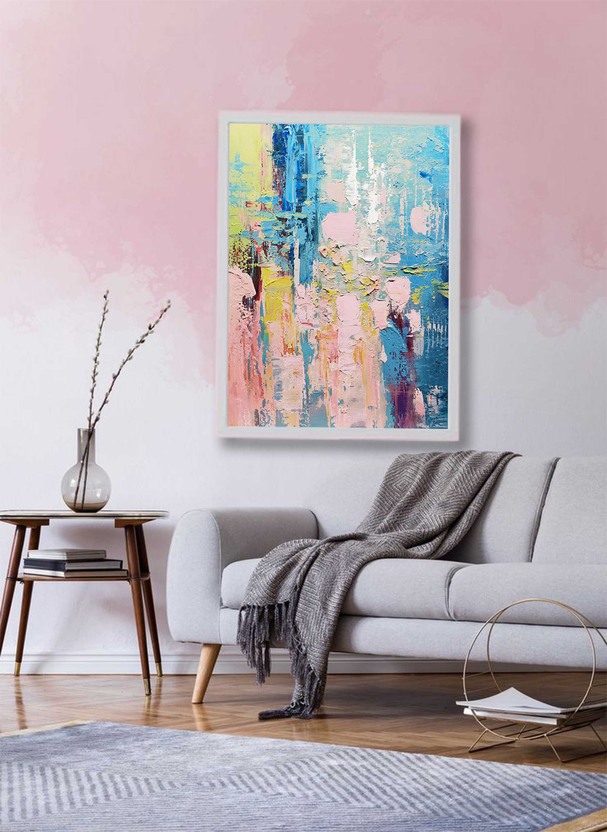 Abstract Canvas Art AB026 - Neutralighting