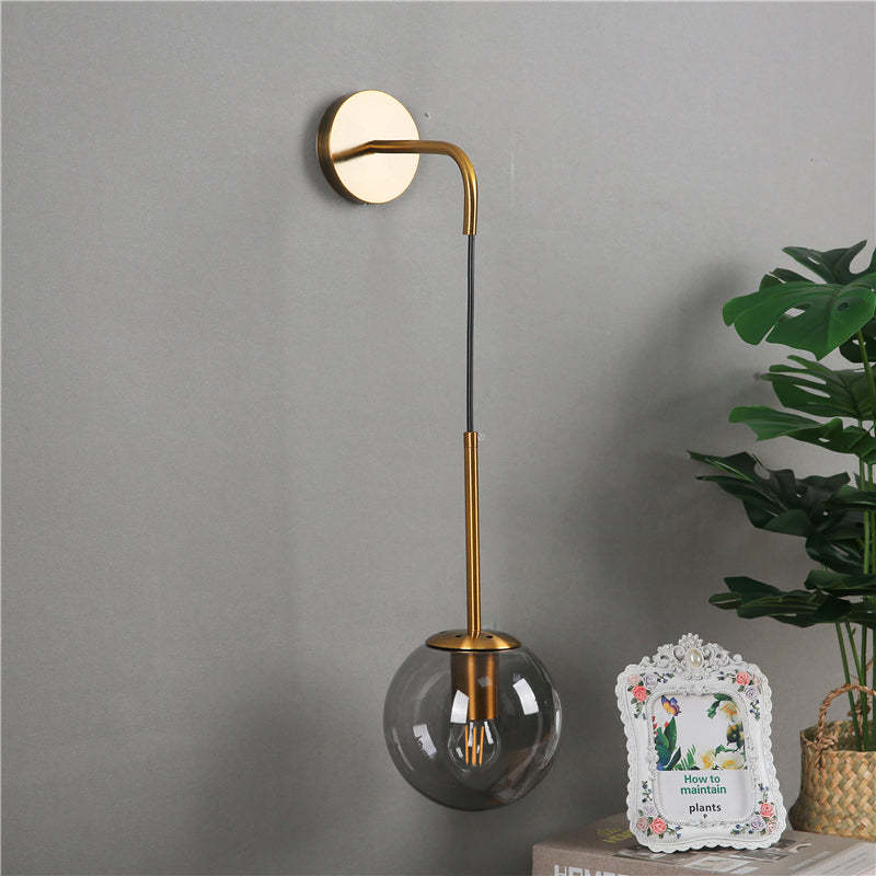 Valentina Glass Ball Nordic LED Wall Reading Lamp Single Head - Neutralighting