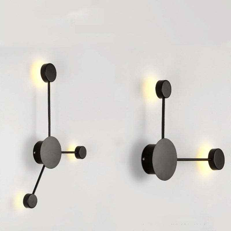 Arisha Modern Nordic Chessboard Metal Wall Lamp, Black - Neutralighting