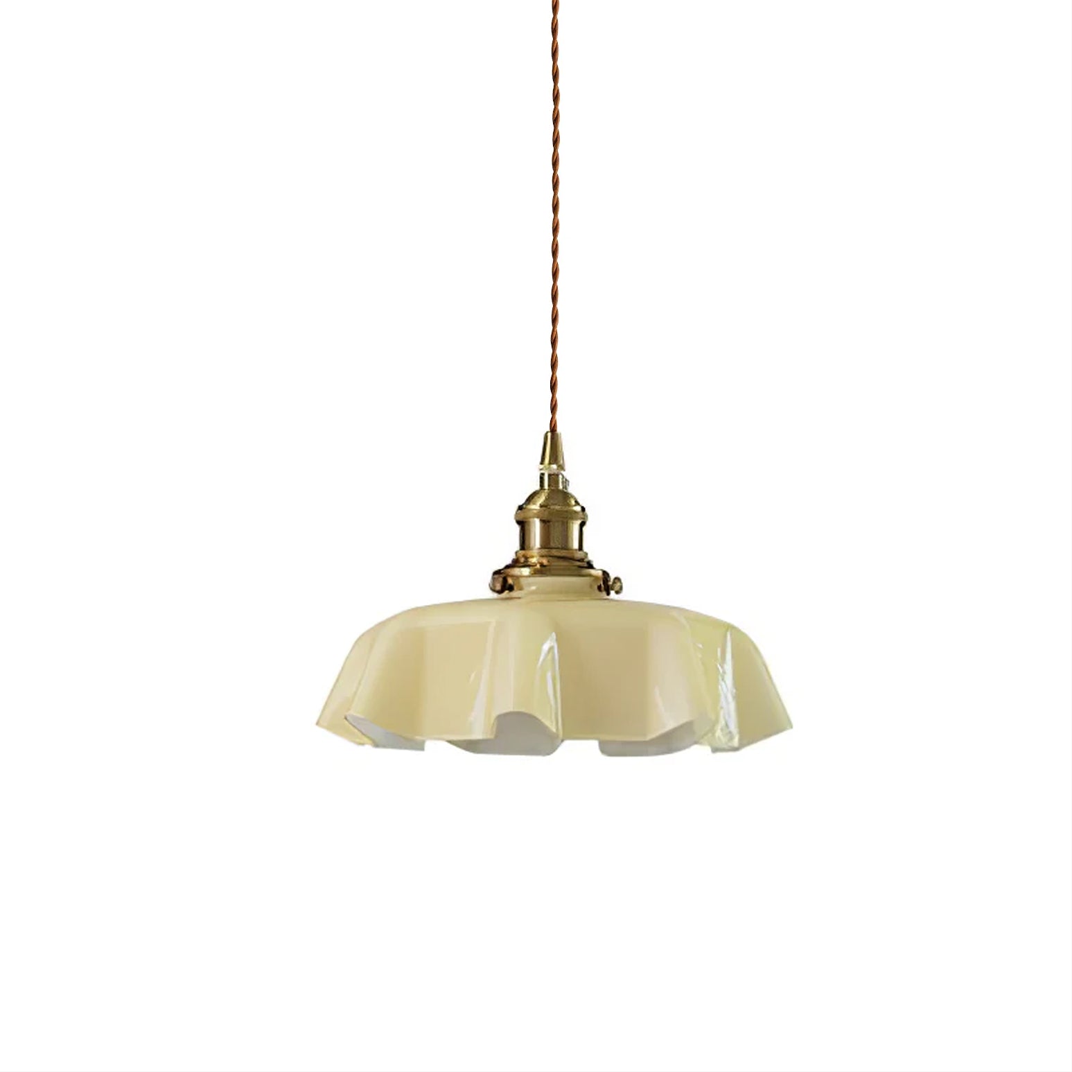 Civen Farmhouse Ruffled Pendant Light - Neutralighting