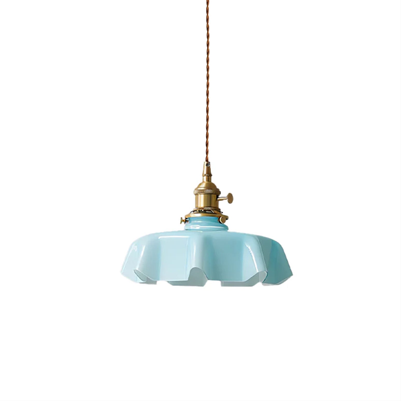 Civen Farmhouse Ruffled Pendant Light - Neutralighting