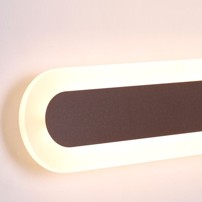 Arisha Modern Linear Vanity Wall Lamp, White/Brown, Bathroom - Neutralighting