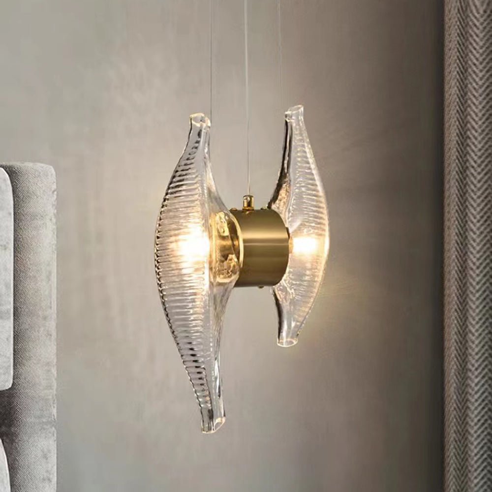 Kristy Luxury Capiz Shell Pendant Light, Glass/Metal, Bedside/Dining Room - Neutralighting