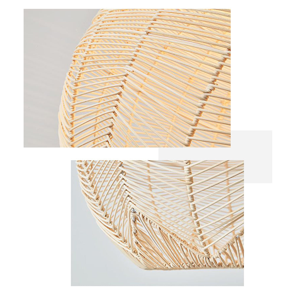 Ritta Designer Round Handmade Rattan Pendant Light, Dining Room - Neutralighting