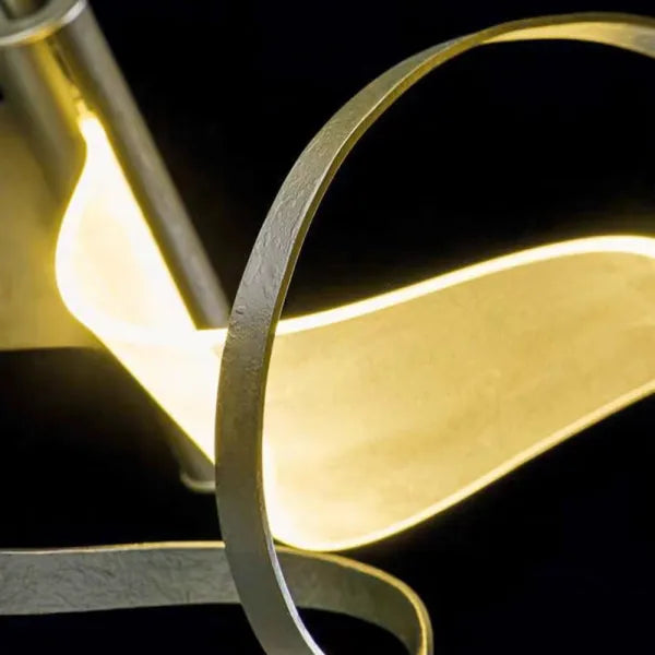 Arisha Metal Gold Pendant Light, Wavy Shape - Neutralighting