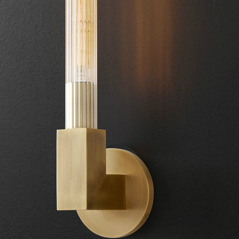 Kristy Indoor Wall Lamp Glass Brass Mid-century Restaurant Bedroom - Neutralighting