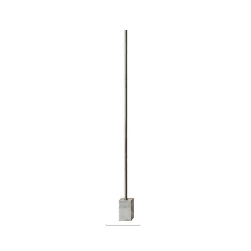 Edge Minimalist Linear Floor Lamp, Black/Gold, Metal/Marble - Neutralighting