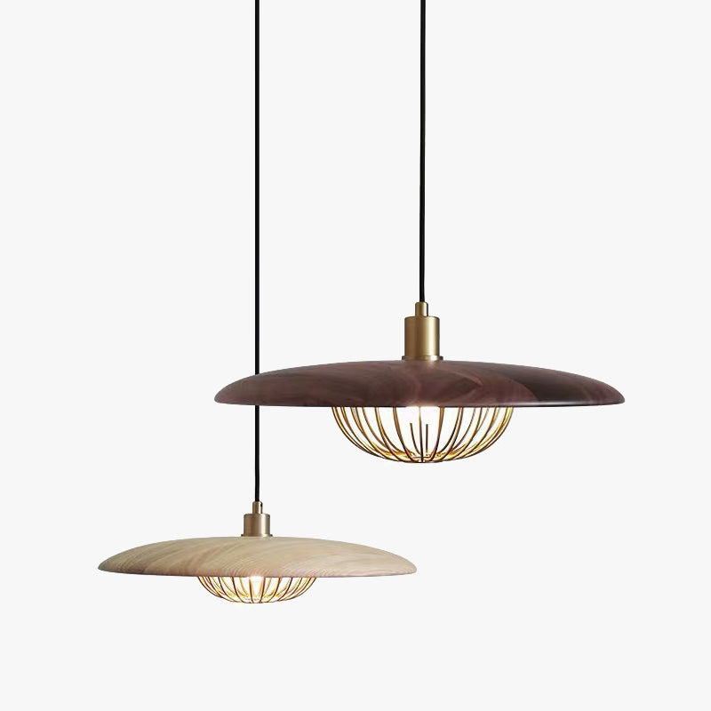 Arisha Modern Nordic Dome Pendant Light, Gold/Brown/Grey/Brown/Wood - Neutralighting
