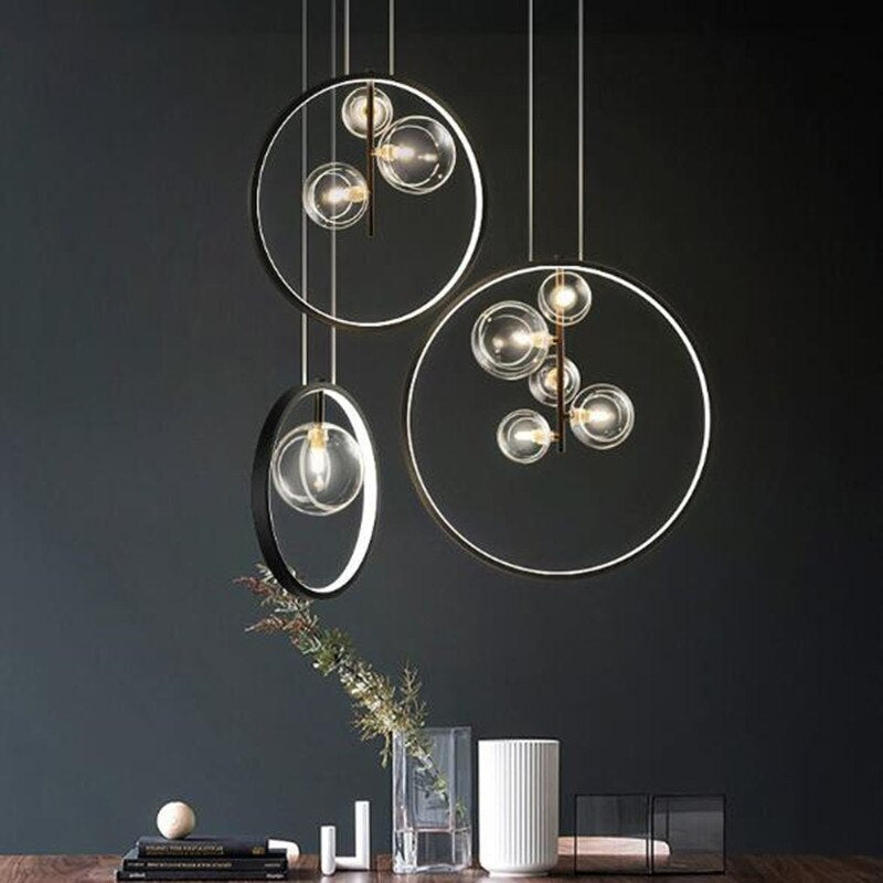 Arisha Nordic Glass Bubbles LED Modern Pendant Light for Dining Room - Neutralighting