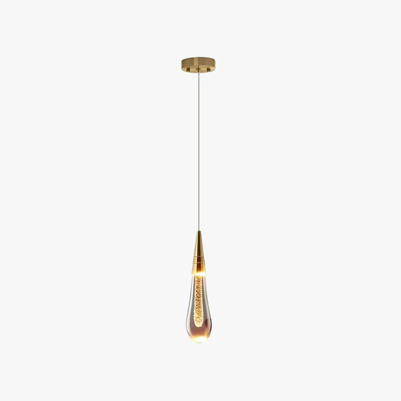 Kristy Pendant Light Crystal & Glass Droplet, Gold - Neutralighting