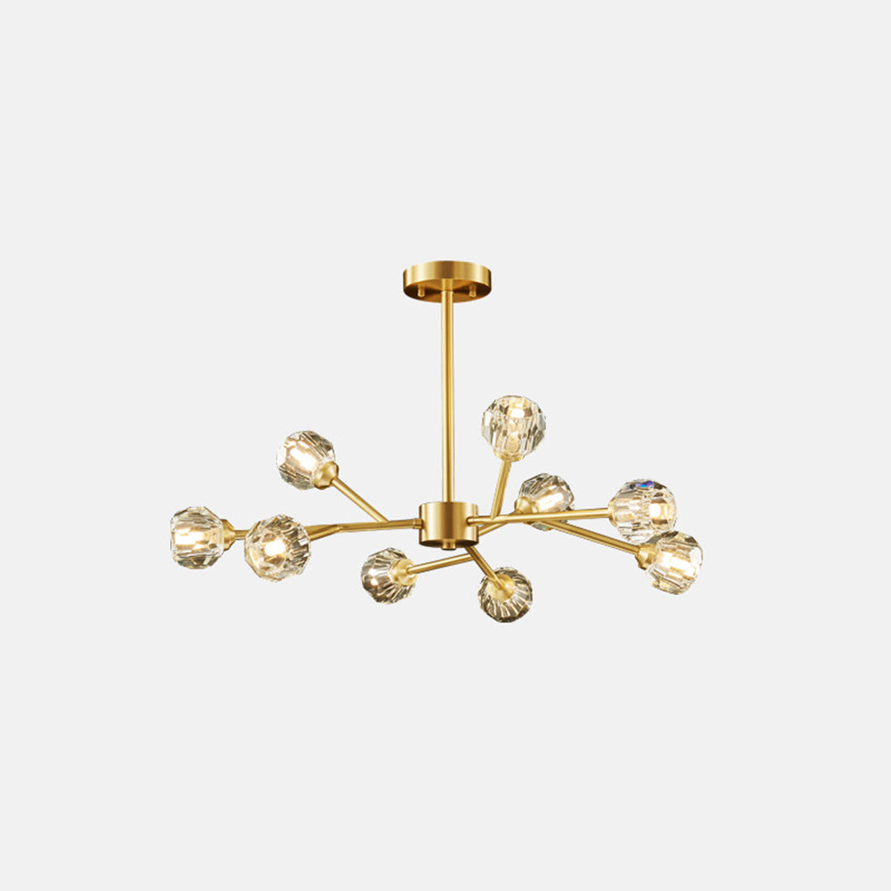 Valentina Modern Blown Metal Pendant Light, Gold - Neutralighting