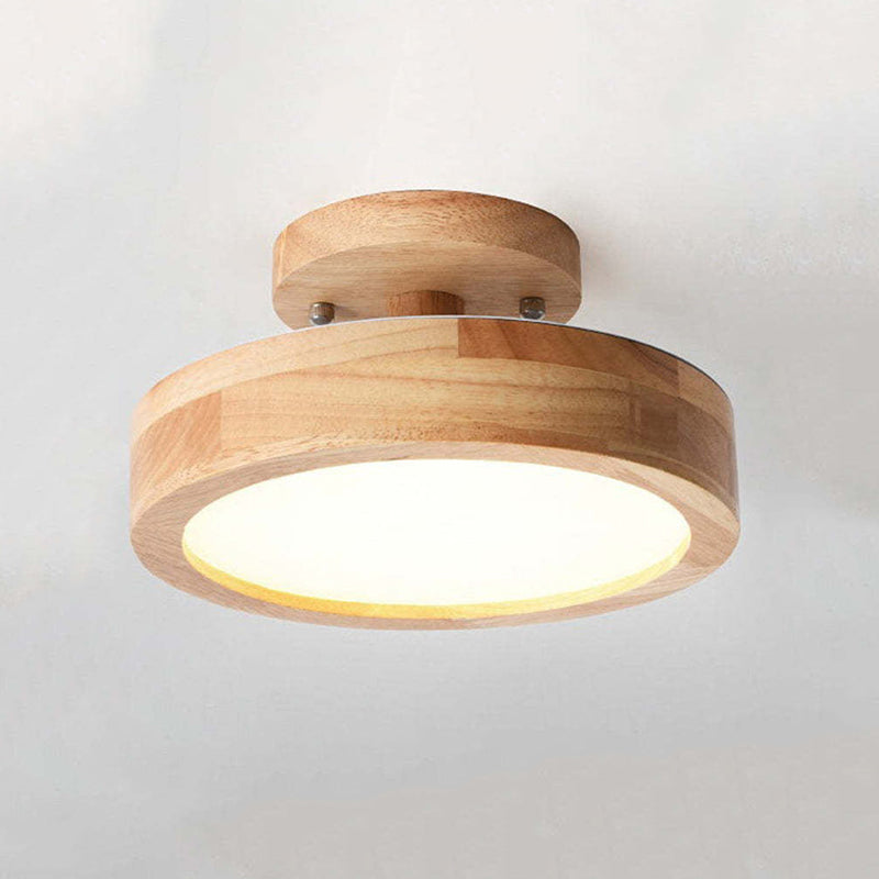 Orya Round LED Flush Mount Ceiling Light Modern Wood Colorful - Neutralighting