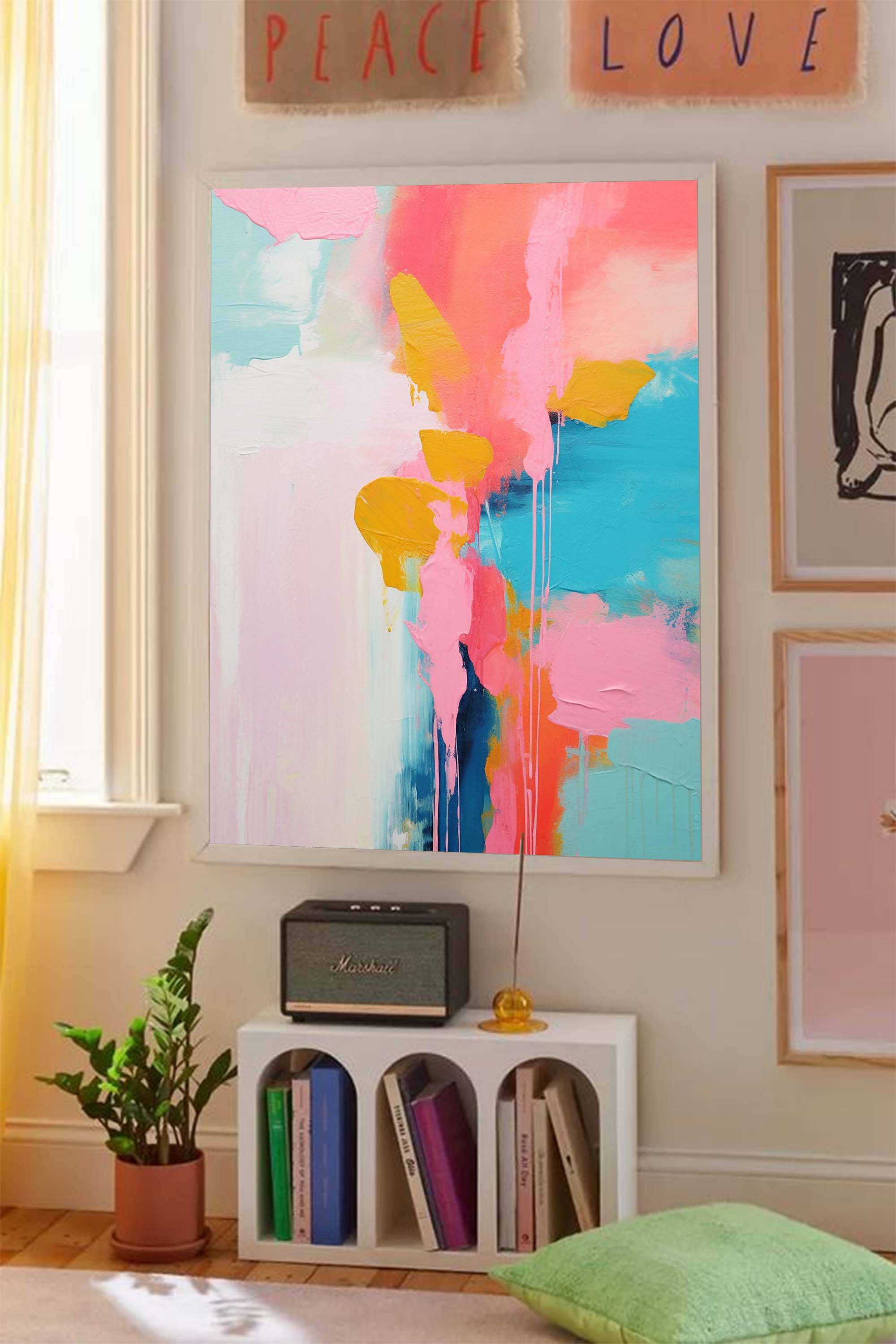 Wall Art Abstract Impasto Elegant Serene