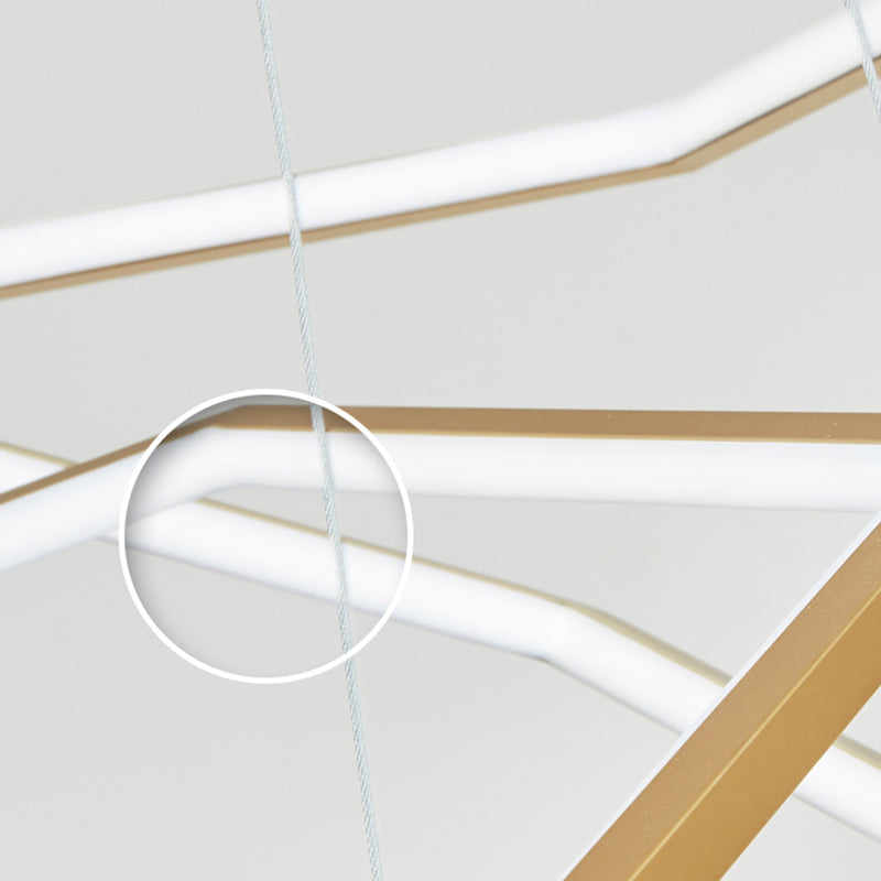 Arisha Minimalist Geomatic Metal Pendant Light, Gold, DIY - Neutralighting