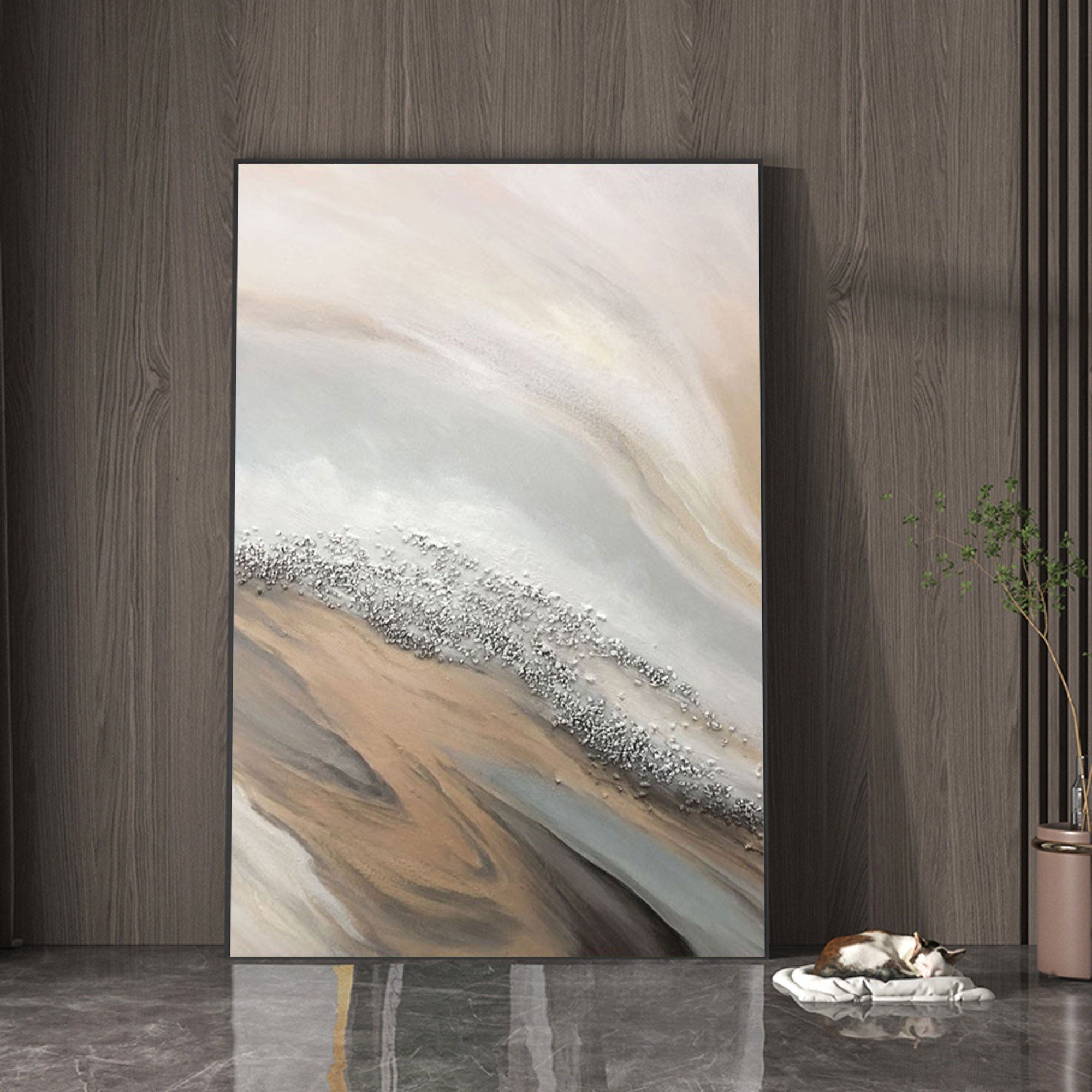 Abstract Grey Painting ABAV156 - Neutralighting