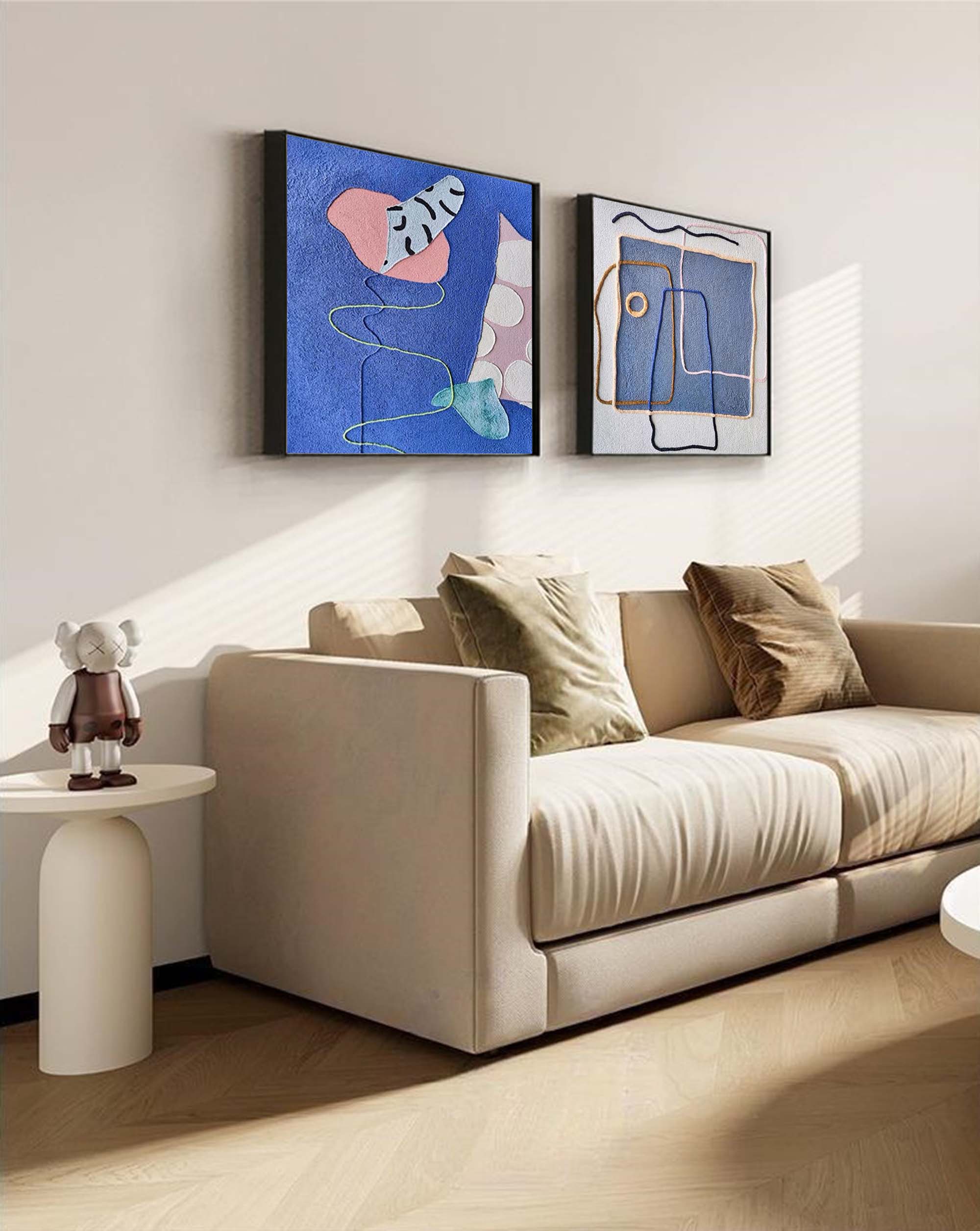 Abstract Canvas Art AB053 - Neutralighting