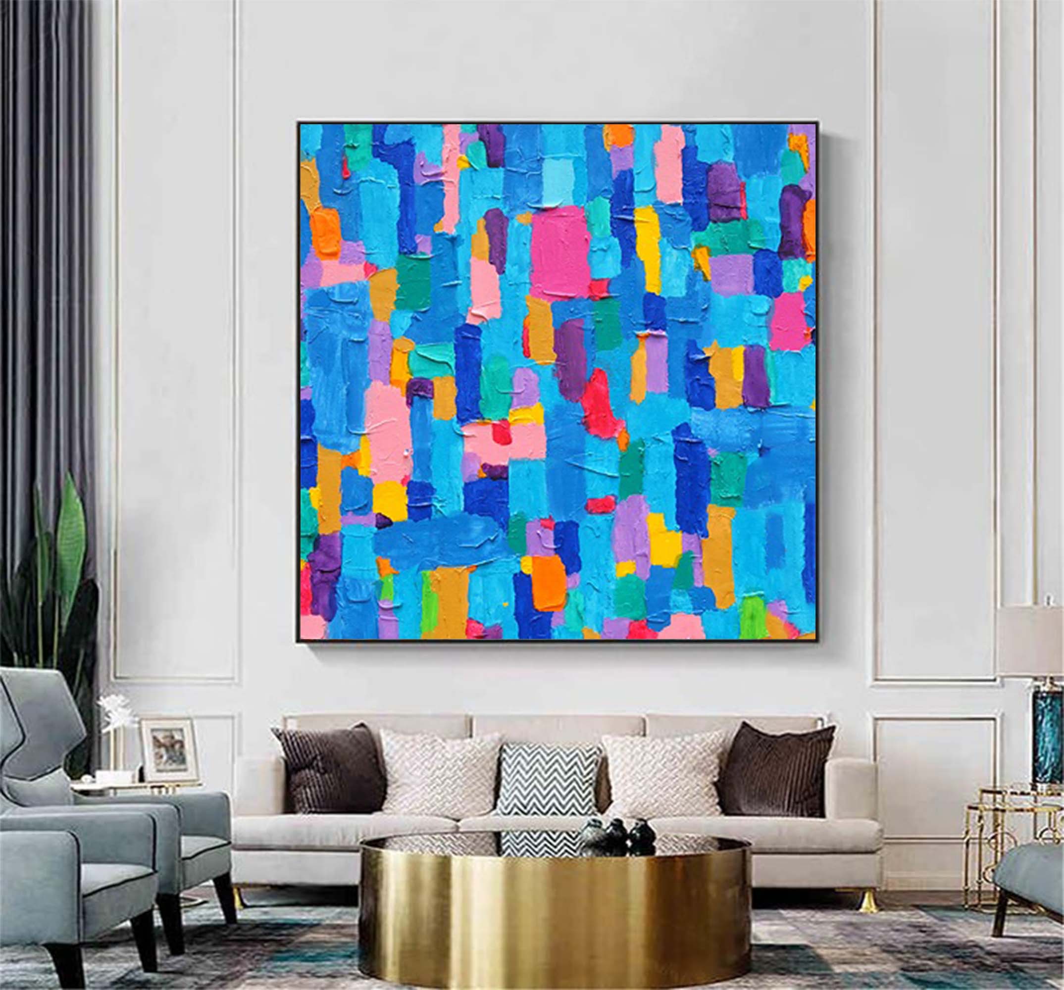 Wall Art Abstract Colorful Energetic Artistic