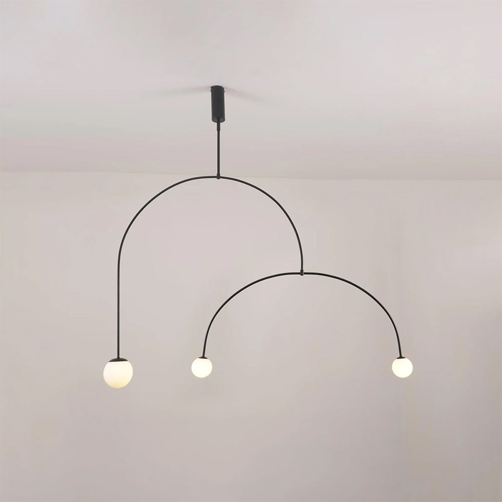 Arisha Minimalist Linear Mobile Pendant Light, Black - Neutralighting