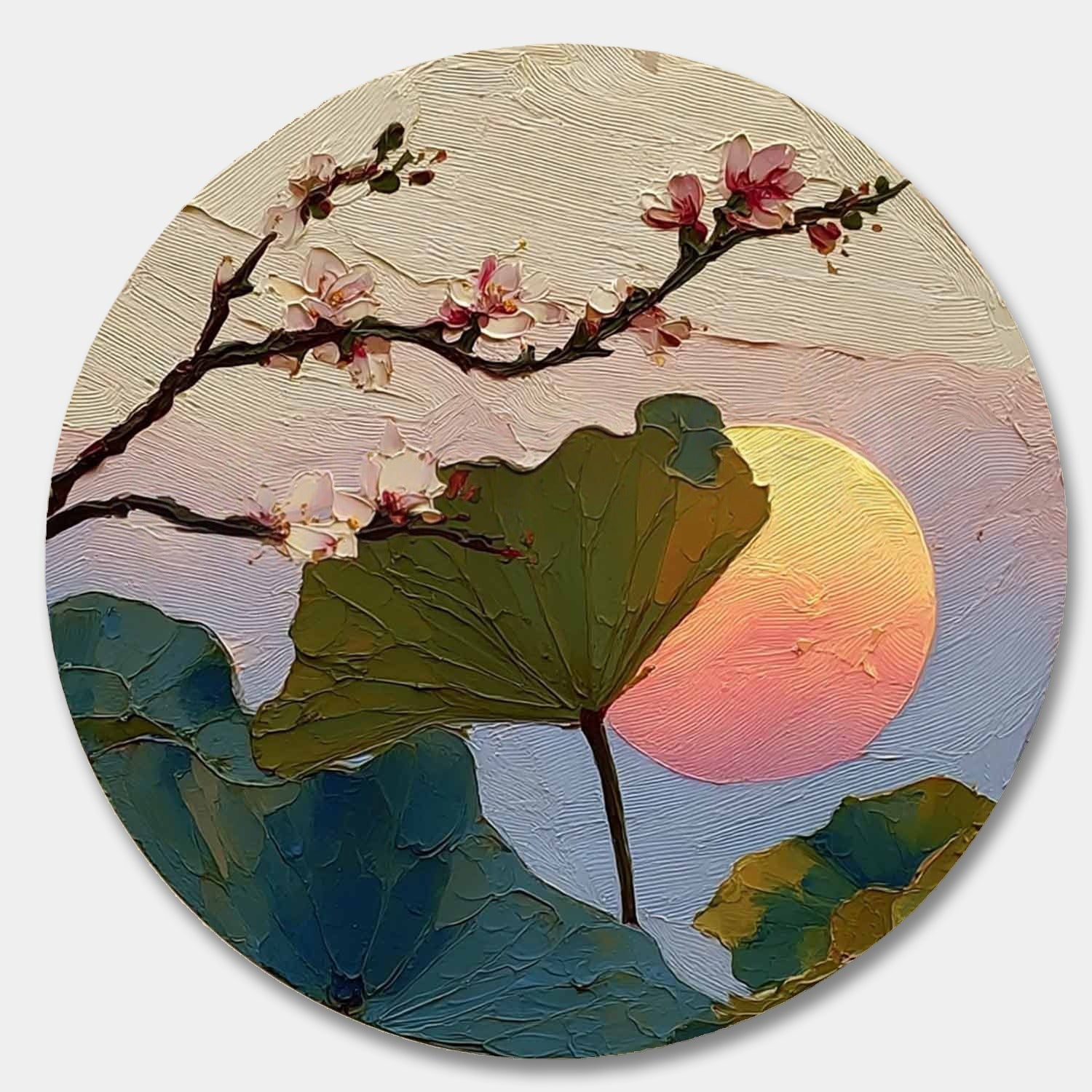 Wall Art Cherry Blossom Lotus Pink