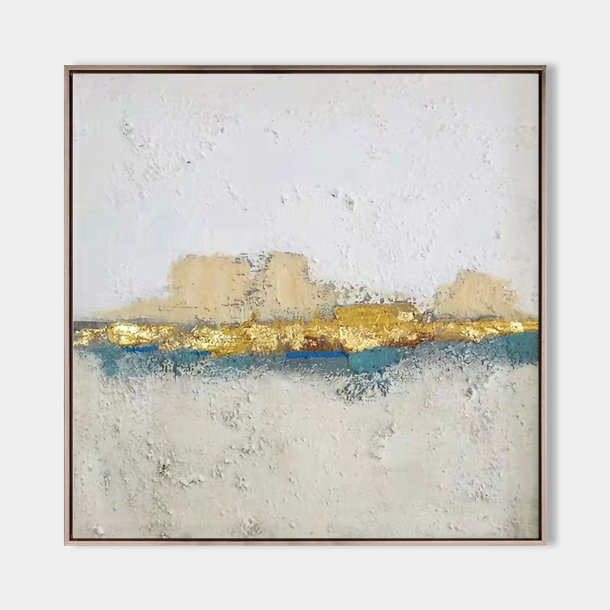 Golden Horizon Abstract Canvas Wall Art