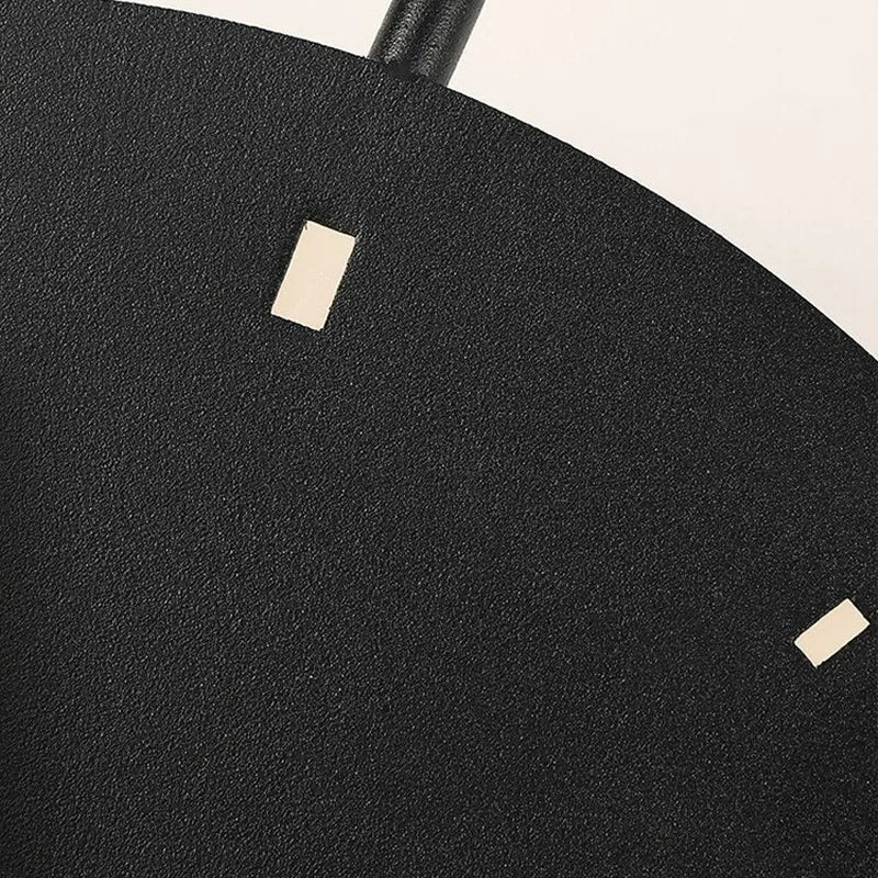 Glint Modern Clock Round Wall Lamp, Gold/Black