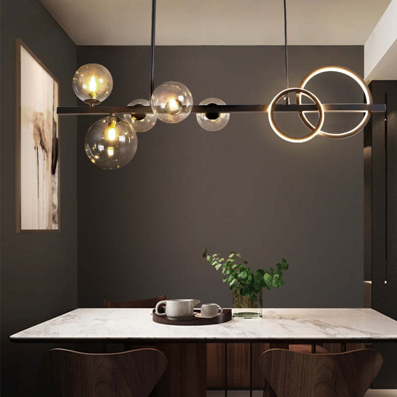 Arisha Pendant Light Bubble Circle Modern Black/Gold, Bedroom - Neutralighting