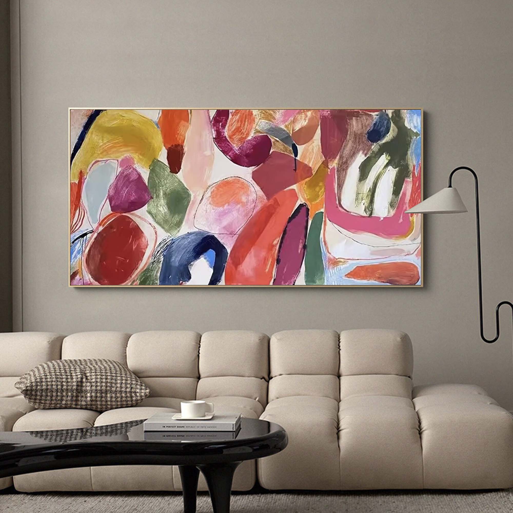 Abstract Canvas Art AB068 - Neutralighting