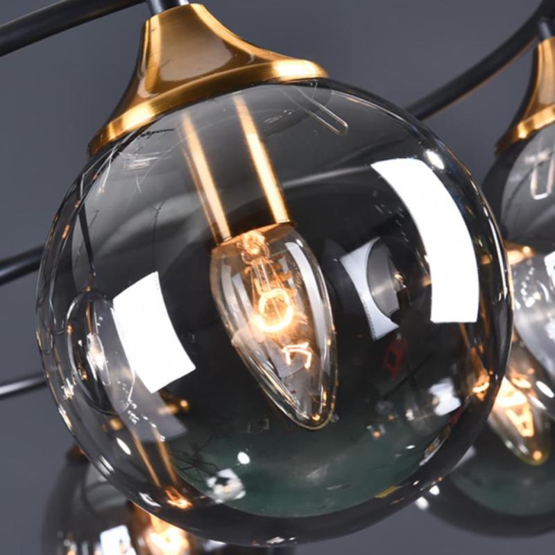 Valentina Nordic Bubble Glass Ceiling Light, Gray/Amber - Neutralighting