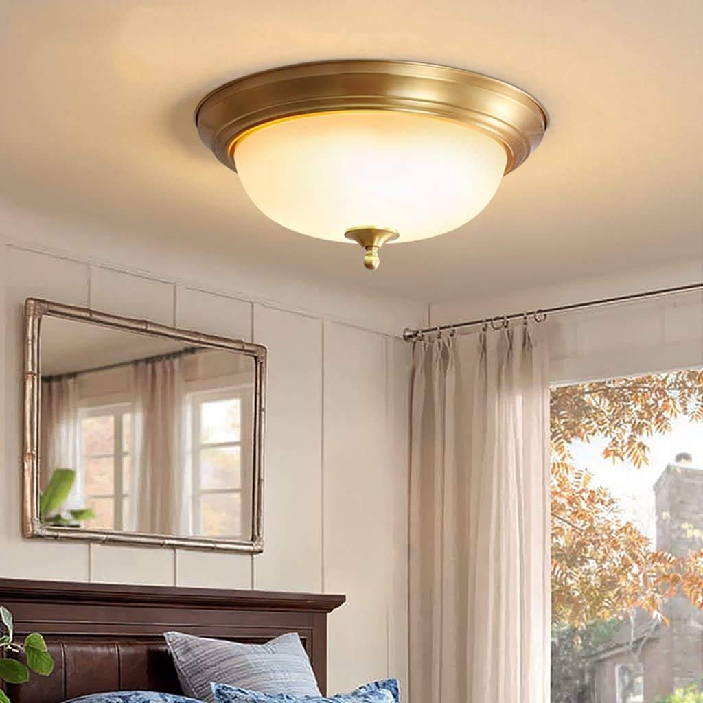 Arisha Flush Mount Ceiling Light Brass Retro LED Living Room Bedroom - Neutralighting
