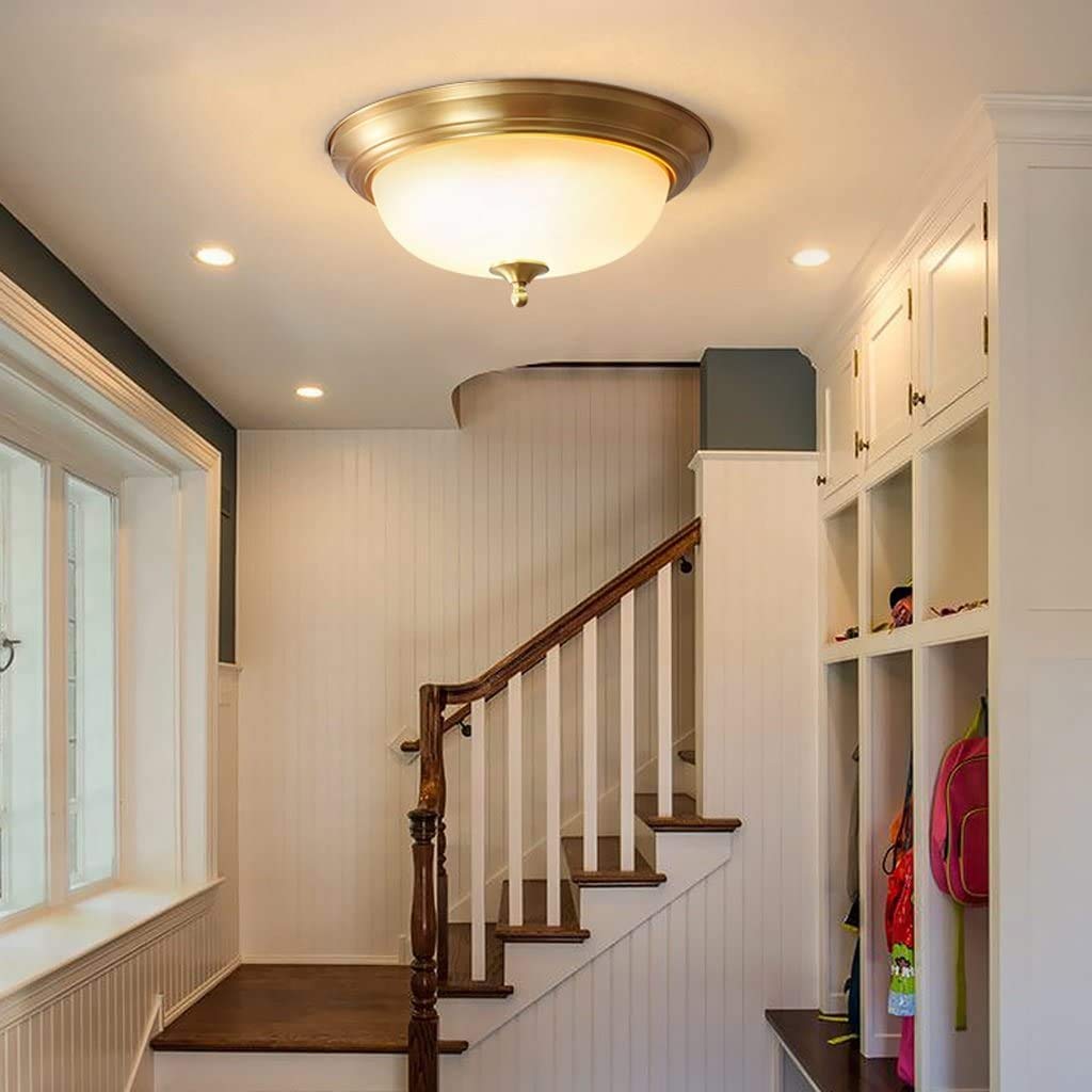 Arisha Flush Mount Ceiling Light Brass Retro LED Living Room Bedroom - Neutralighting