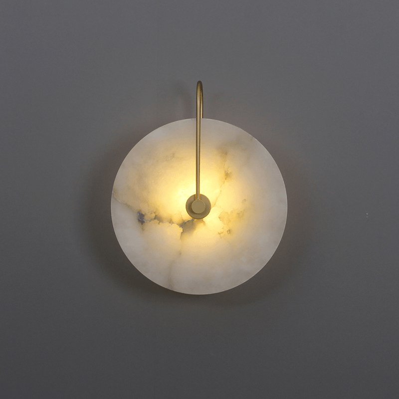 Kristy Alabaster LED Wall Lamp Round Iconic Circular - Neutralighting