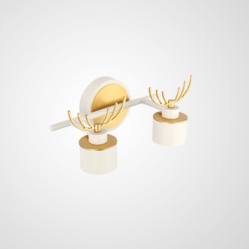 Arisha Modern Deer Metal/Acrylic Wall Lamp, Gold & White, Bathroom - Neutralighting