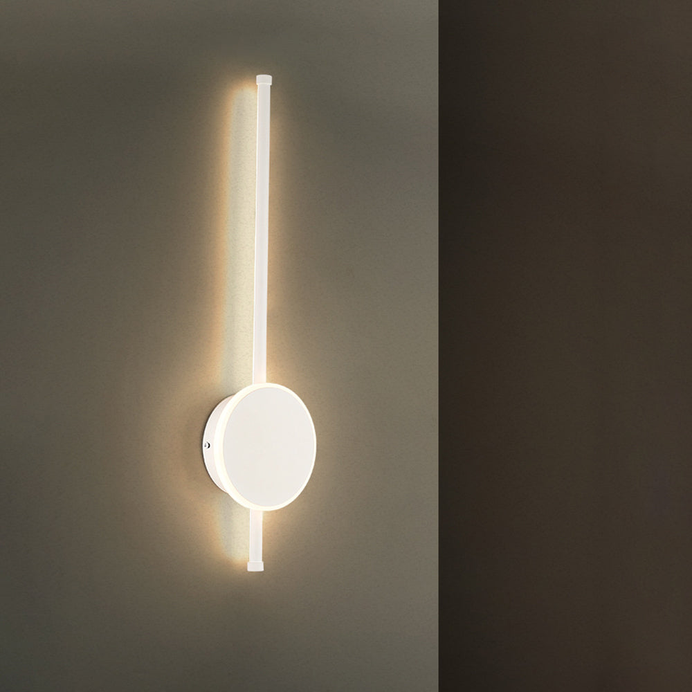 Arisha Modern Round Linear Metal Wall Lamp, White/Black/Gold - Neutralighting
