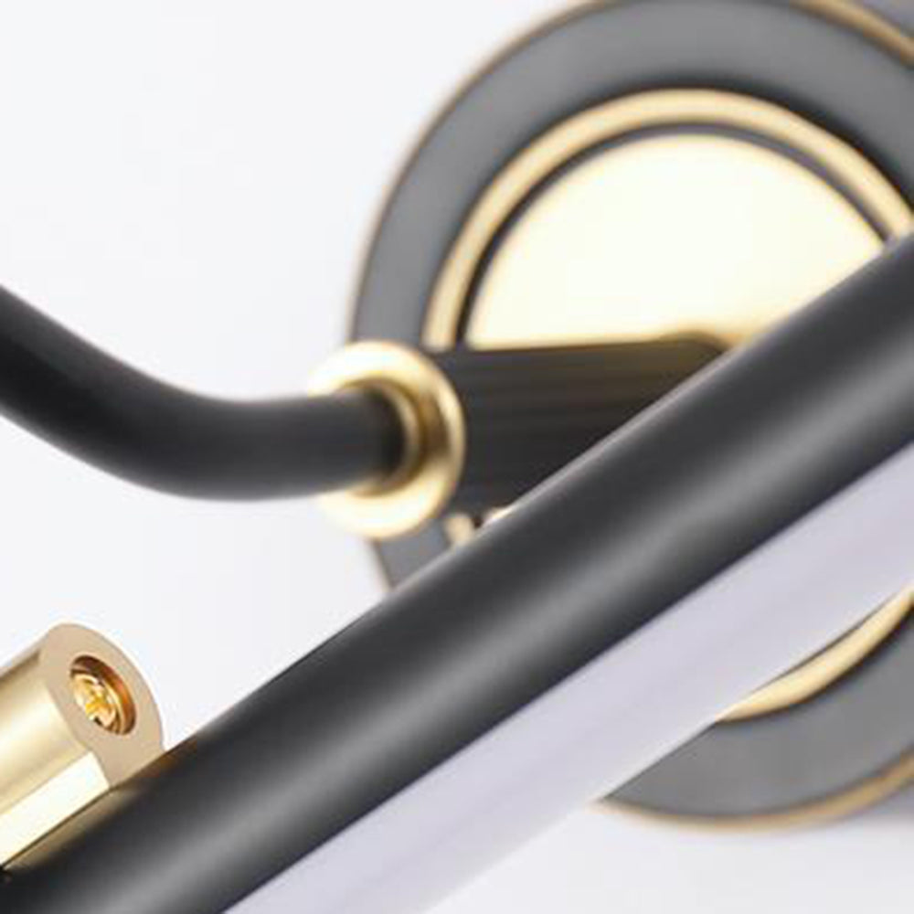 Arisha Decorative Deer Mirror Front Vanity Wall Lamp, Black/Gold - Neutralighting