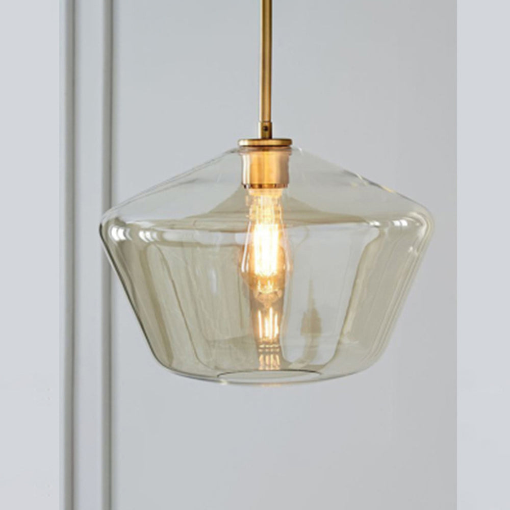 June Pendant Light Glass, Clear/Amber Diamond shape - Neutralighting