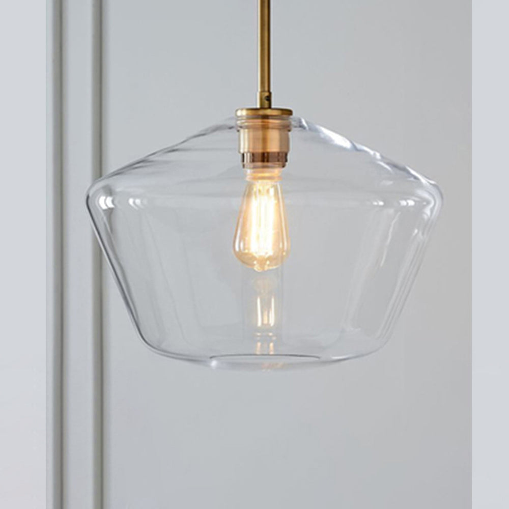 June Pendant Light Glass, Clear/Amber Diamond shape - Neutralighting