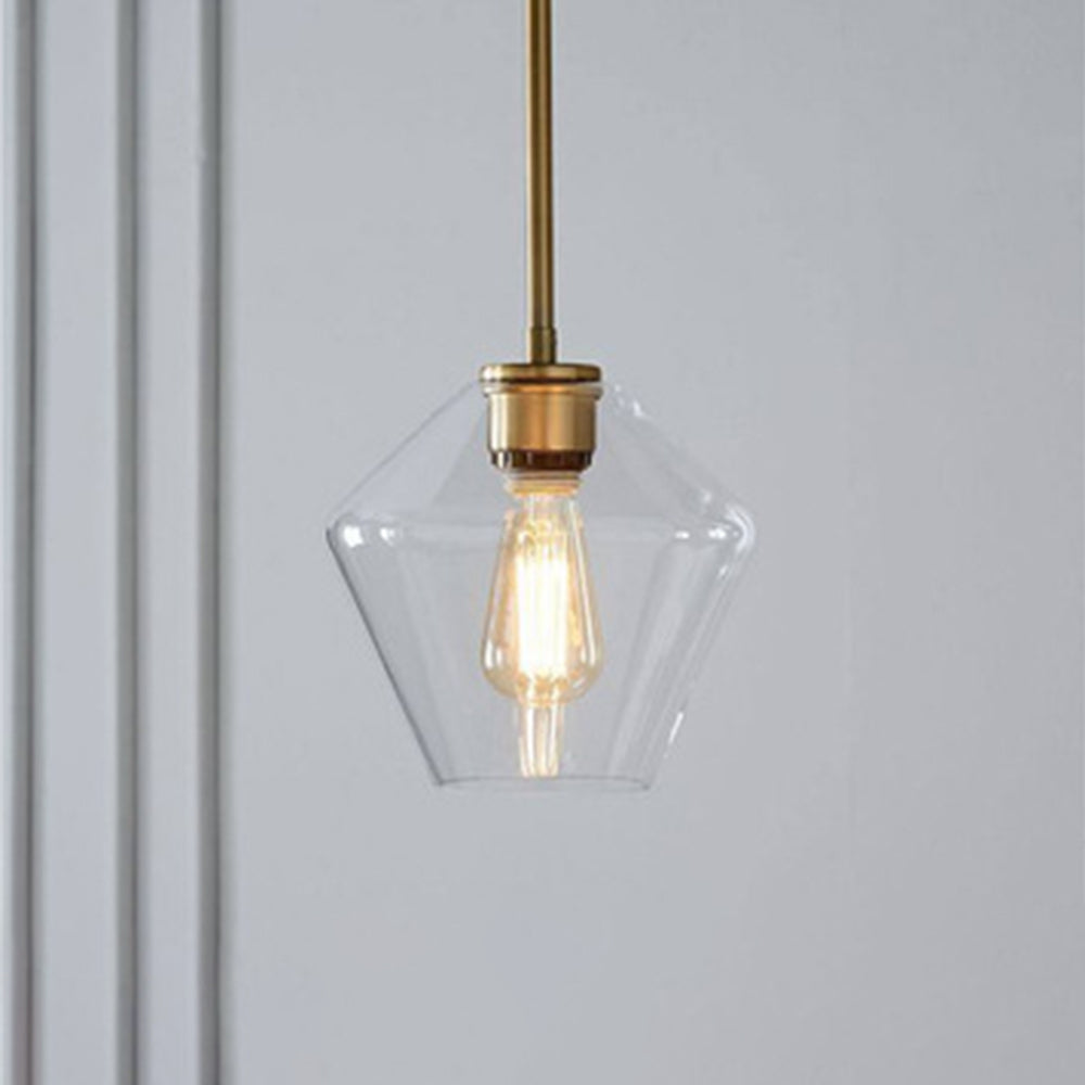 June Pendant Light Glass, Clear/Amber Diamond shape - Neutralighting